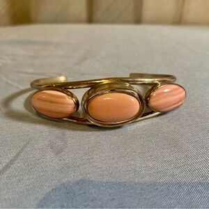 Jay King Reversible  Sterling Silver Pink Opal Fire Mosaic Cuff Bracelet 25g